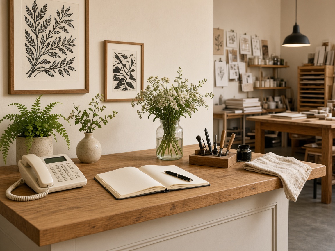 Contact desk at Maplehaven Atelier in Manama