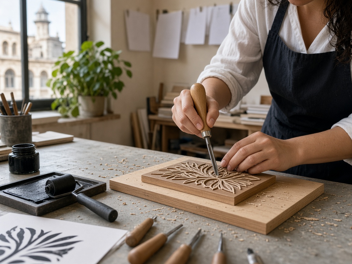Linocut intro at Maplehaven Atelier
